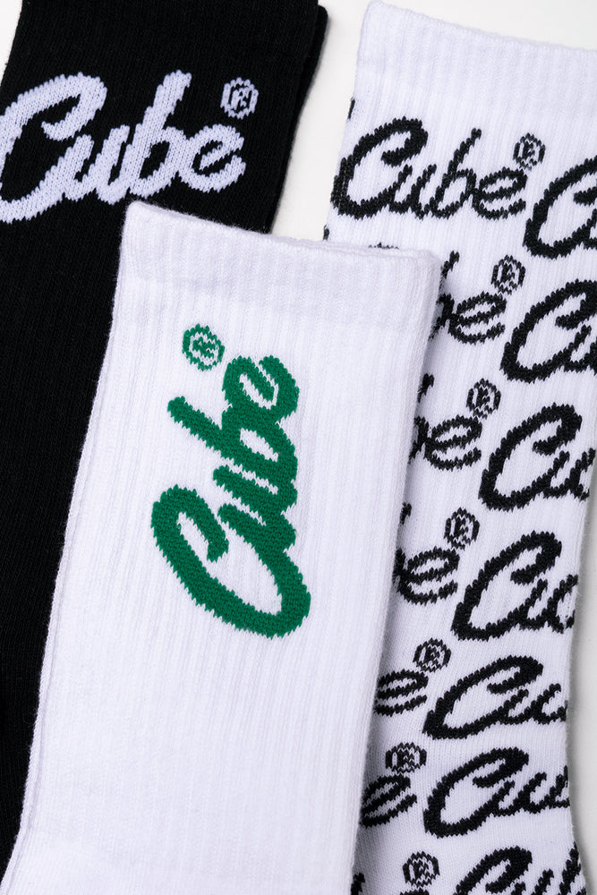 3 Pack Socks Black And White