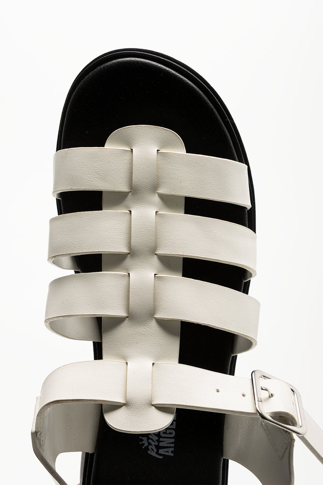 Chunky Caged Sandals White (4)
