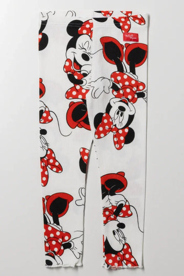 Minnie Mouse Rib Leggings Red