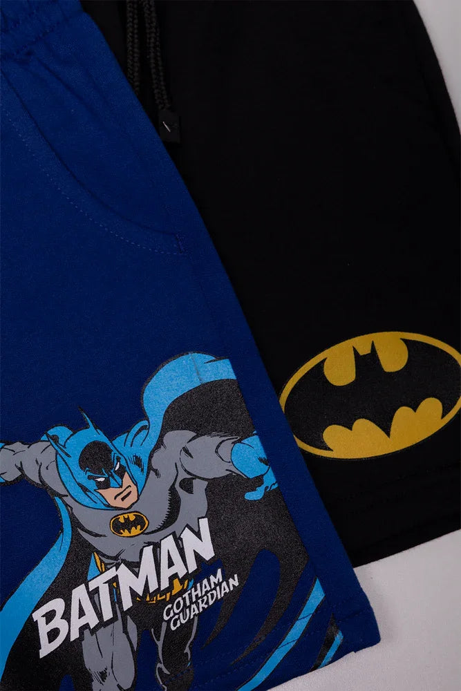 2 Pack Batman Shorts Black & Blue