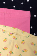 3 Pack Cycle Shorts Yellow, Navy And Pink (1)
