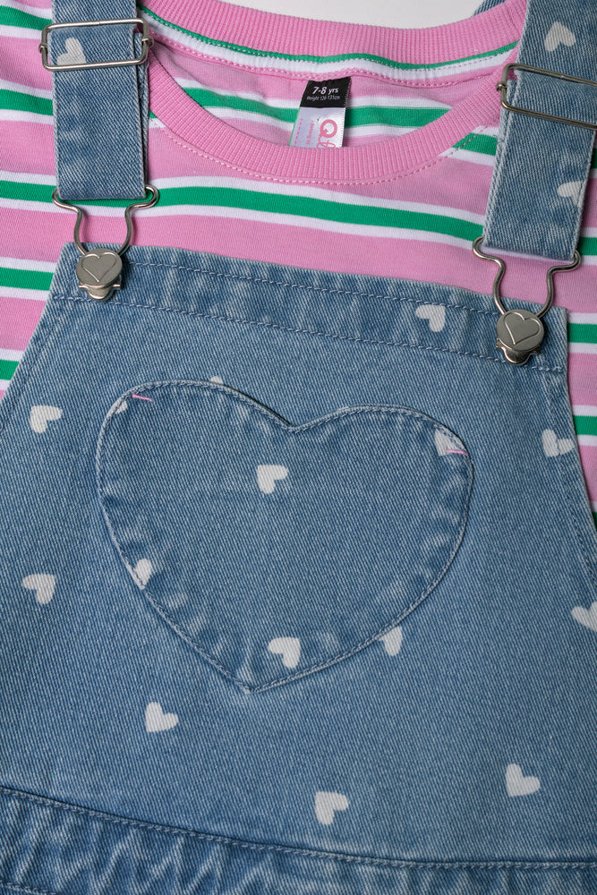 Denim Pinafore Set