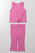 Flare Pants Set Pink