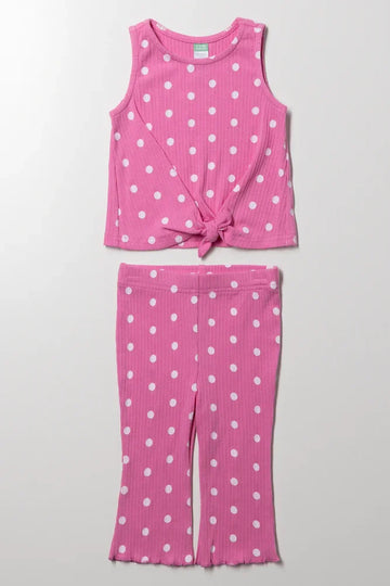 Flare Pants Set Pink