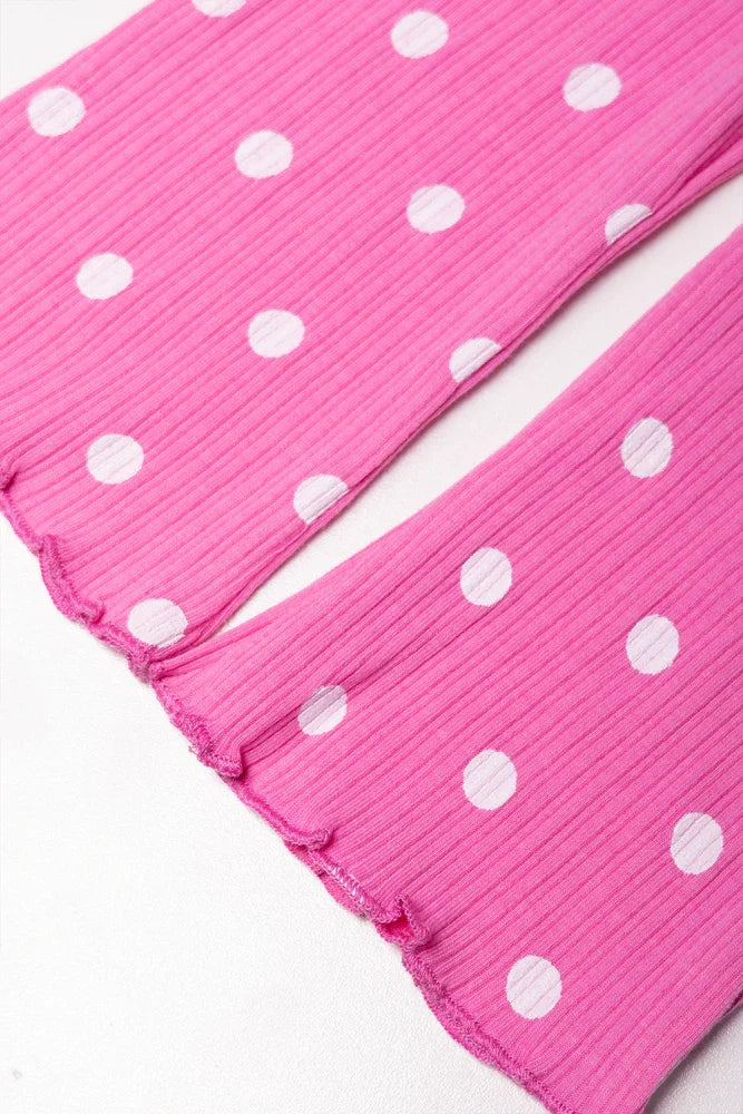 Flare Pants Set Pink (2)