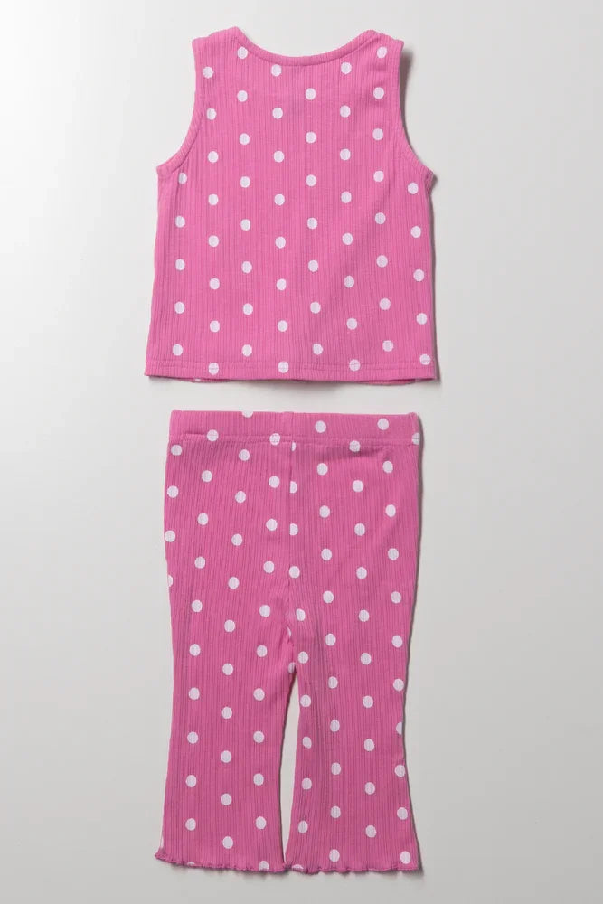 Flare Pants Set Pink (3)