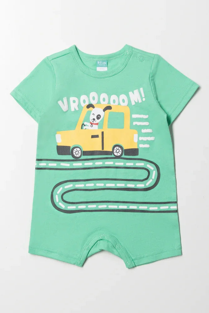 Vroom Romper Green