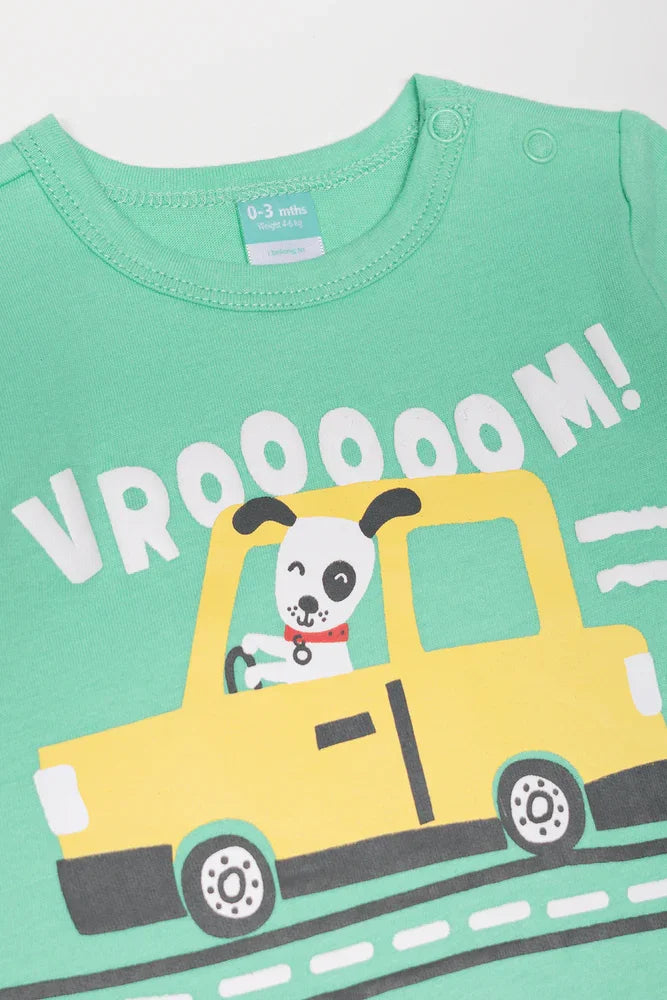 Vroom Romper Green