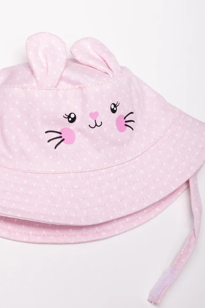 Bunny Polka Dot Hat Pink