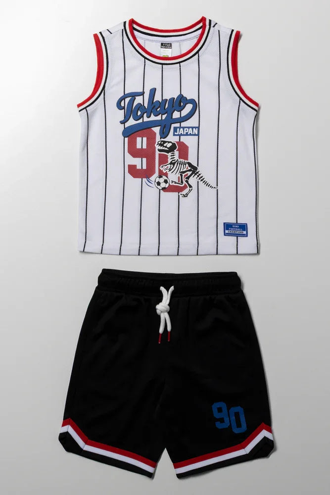 Basket Ball Set White