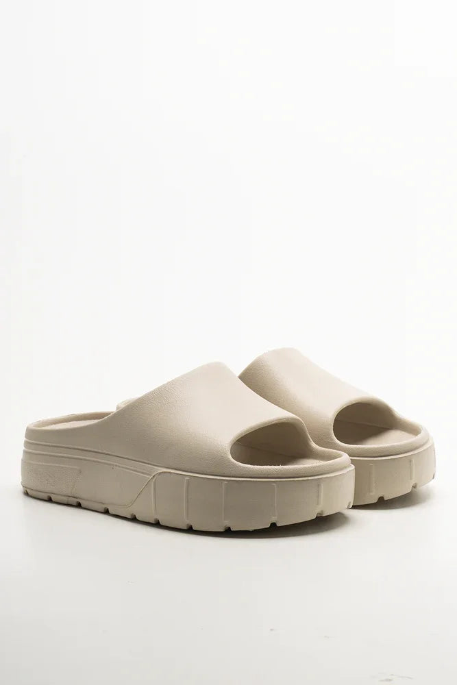 Platform Slides Natural Sandals Flipflops Ackermans