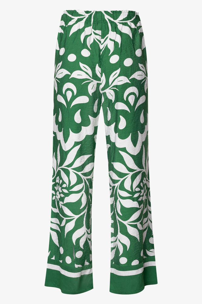Tropical Print Pants Green (1)