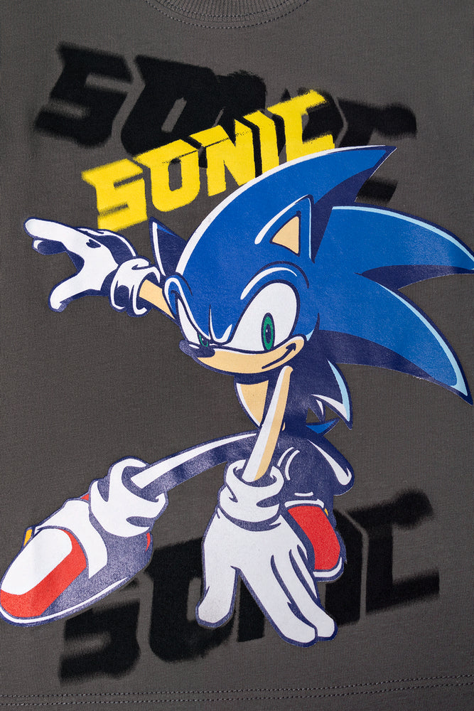 Sonic Short Sleeve T-Shirt Grey