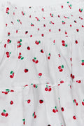 Cherry Tiered Skirt White (1)
