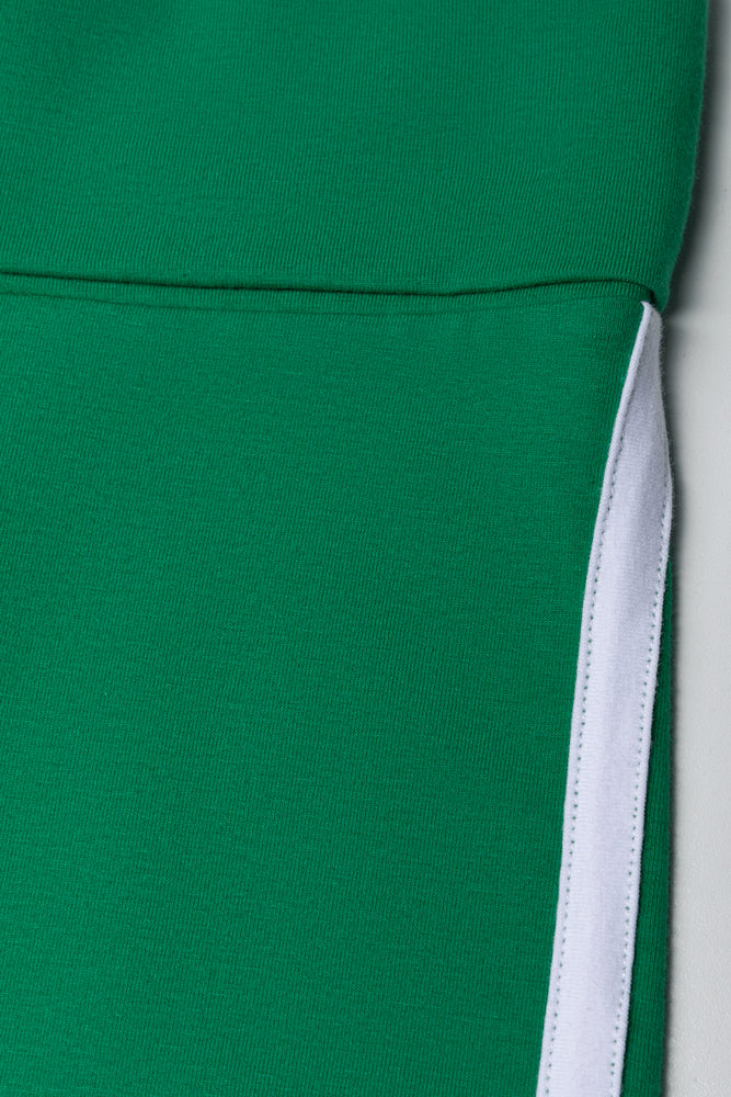 Fold Over Waistband Cycle Shorts Green (1)