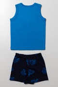 Monster Truck Sleeveless Pyjamas Blue (2)
