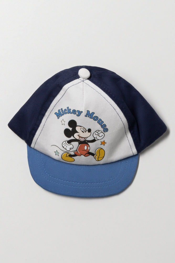 Mickey Mouse Soft Peak Cap Navy And White