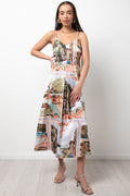 Strappy A-Line Maxi Dress Multi