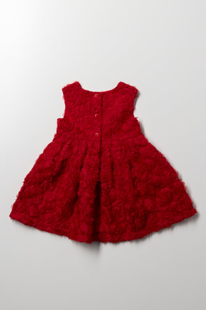 Rosette Dress Red (3)