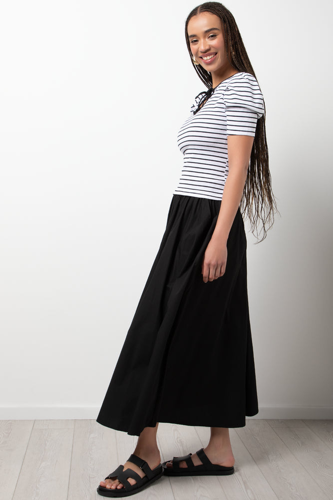 Short Sleeve Stripe T-Shirt Black And White