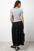 Short Sleeve Stripe T-Shirt Black And White (2)