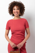 Lettuce Edge Bubble Knit Short Sleeve T-Shirt