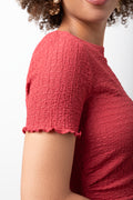 Lettuce Edge Bubble Knit Short Sleeve T-Shirt (3)