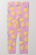 Lemon Printed Leggings Pink (2)