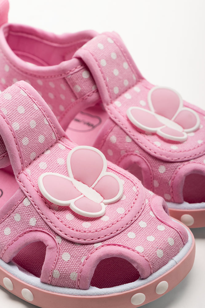 Butterfly Foxing Sandals Pink (2)