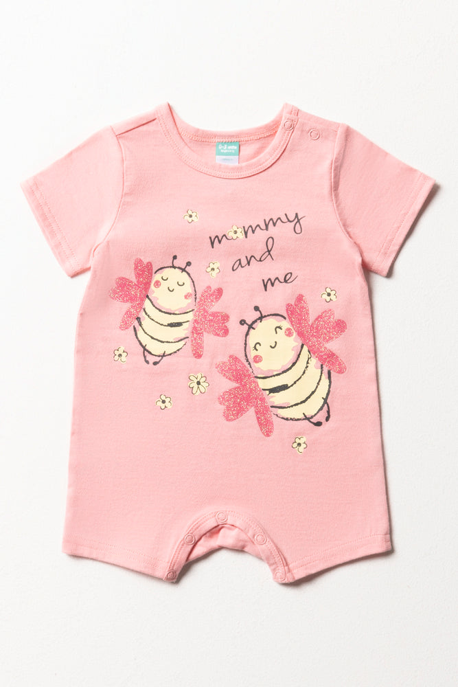 Bees Romper Pink