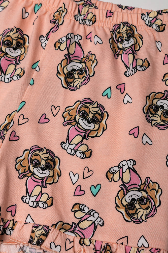 Paw Patrol Shorts Pyjama Set Orange (2)