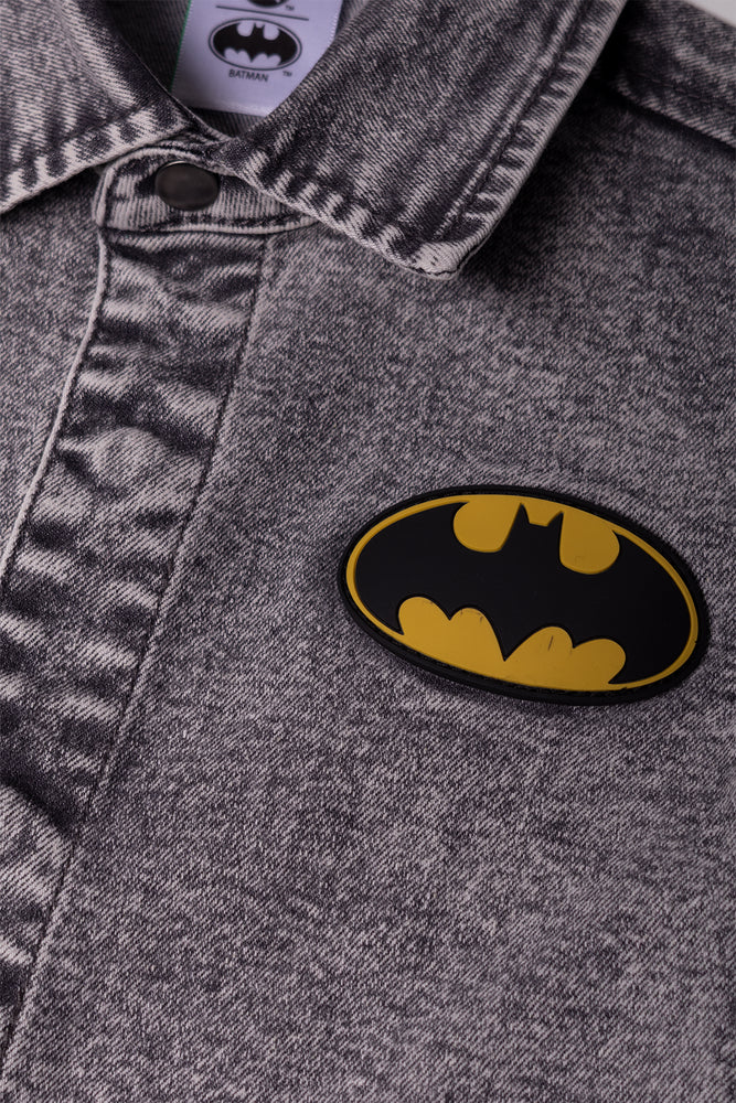 Batman Denim Boiler Suit Charcoal