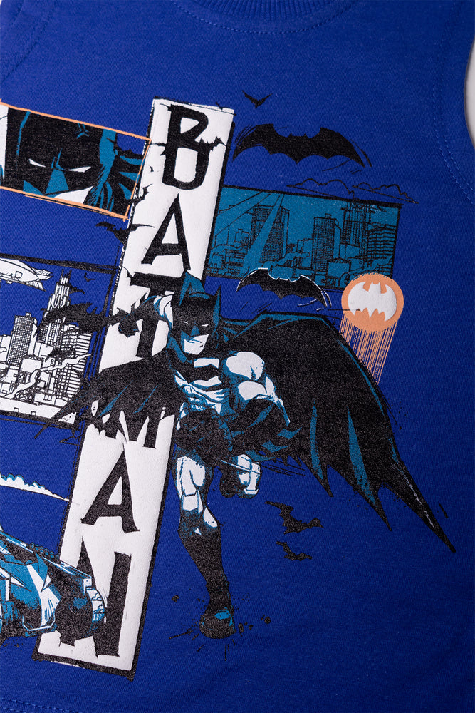 Batman 2 Pack Sleeveless Vests Blue And Grey (1)