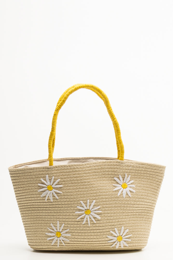 Flower Print Bag Oatmeal