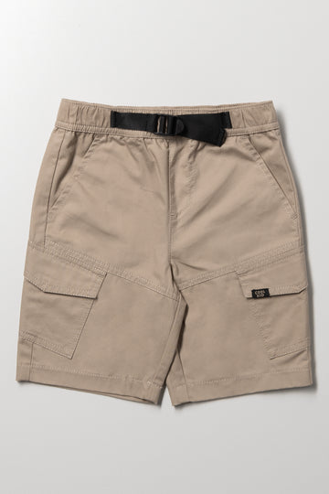 Buckle Trim Cargo Shorts Natural
