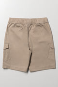 Buckle Trim Cargo Shorts Natural (2)