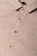 Short Sleeve Linen Blend Shirt Natural (1)