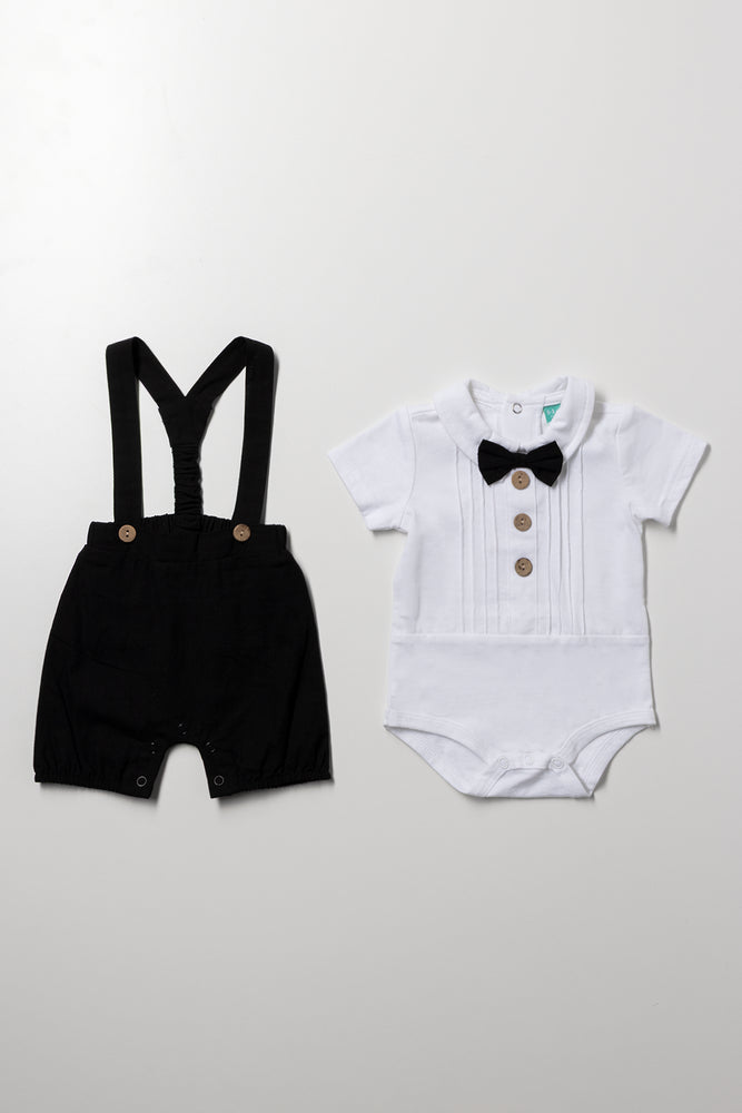 Dungaree Set Black (2)