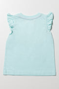 Frill Sleeve Vest Blue (2)