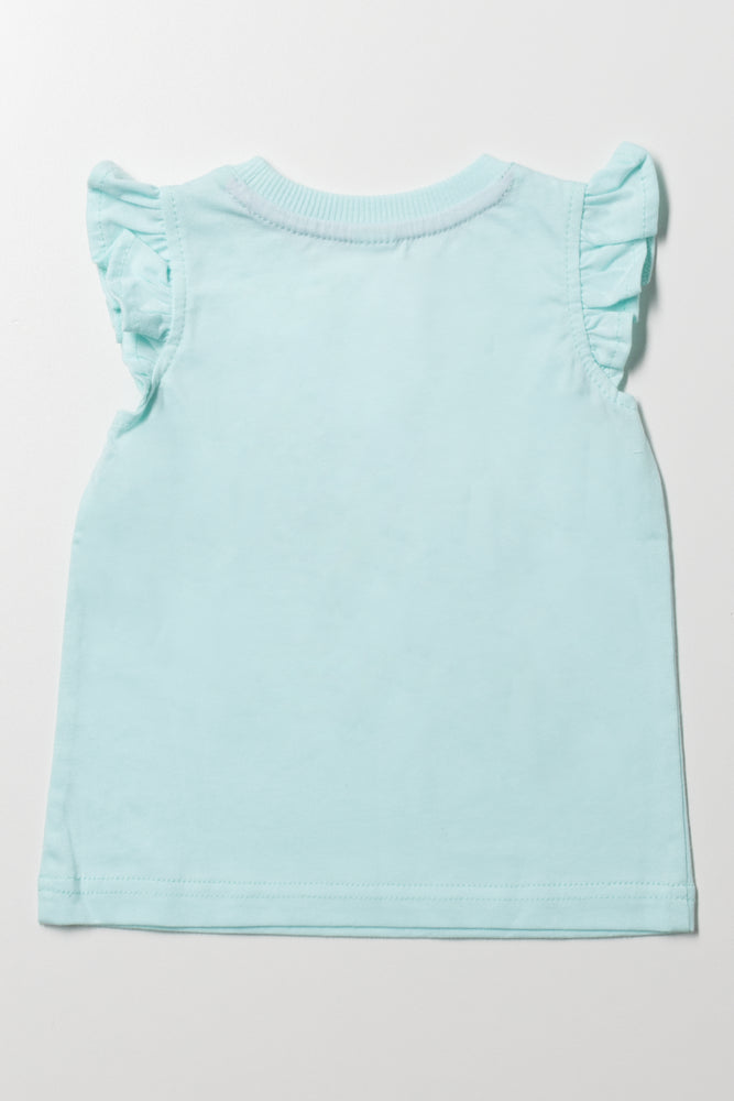 Frill Sleeve Vest Blue (2)