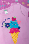 2 Pack Ice Cream Printed T-Shirts Lilac (1)