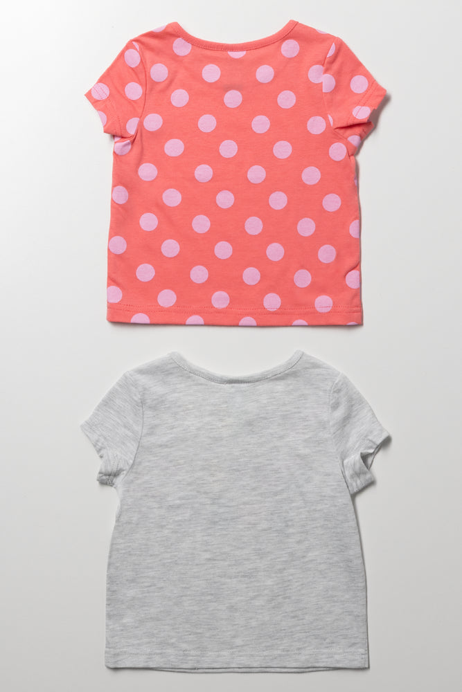 2 Pack Cutest Ever T-Shirts Grey And Pink (2)