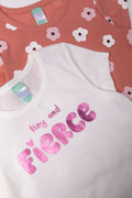 2 Pack Fierce T-Shirts Natural And White (1)