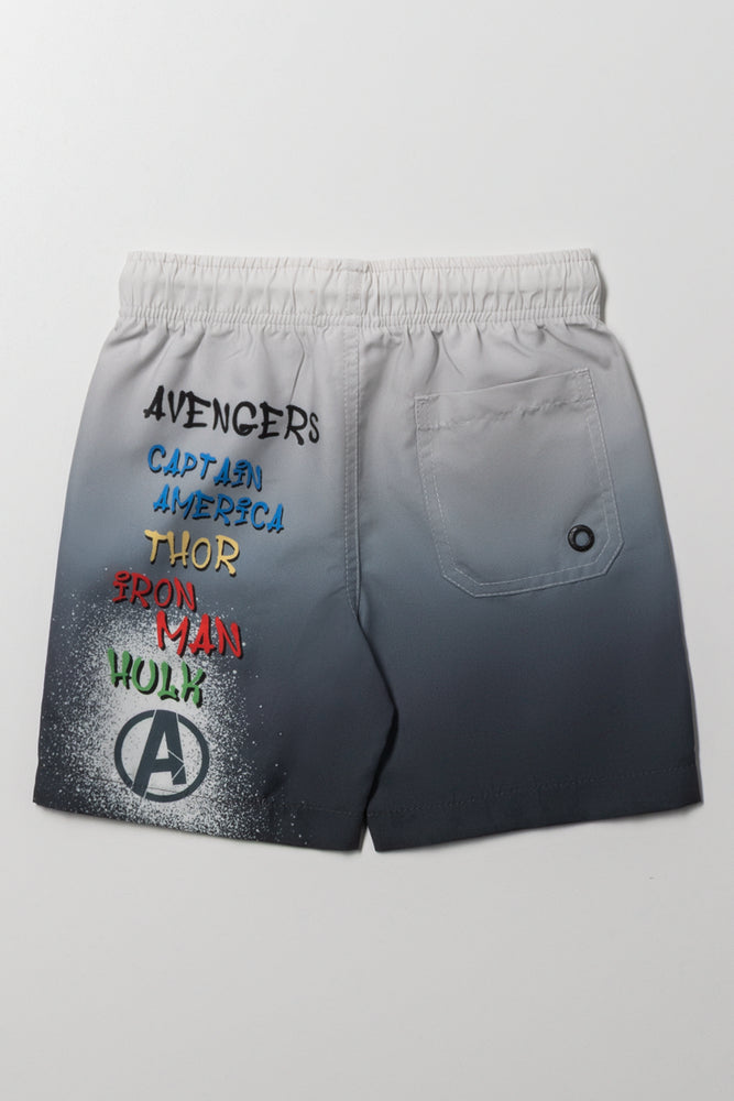 Avengers Ombre Swim Shorts Grey (3)