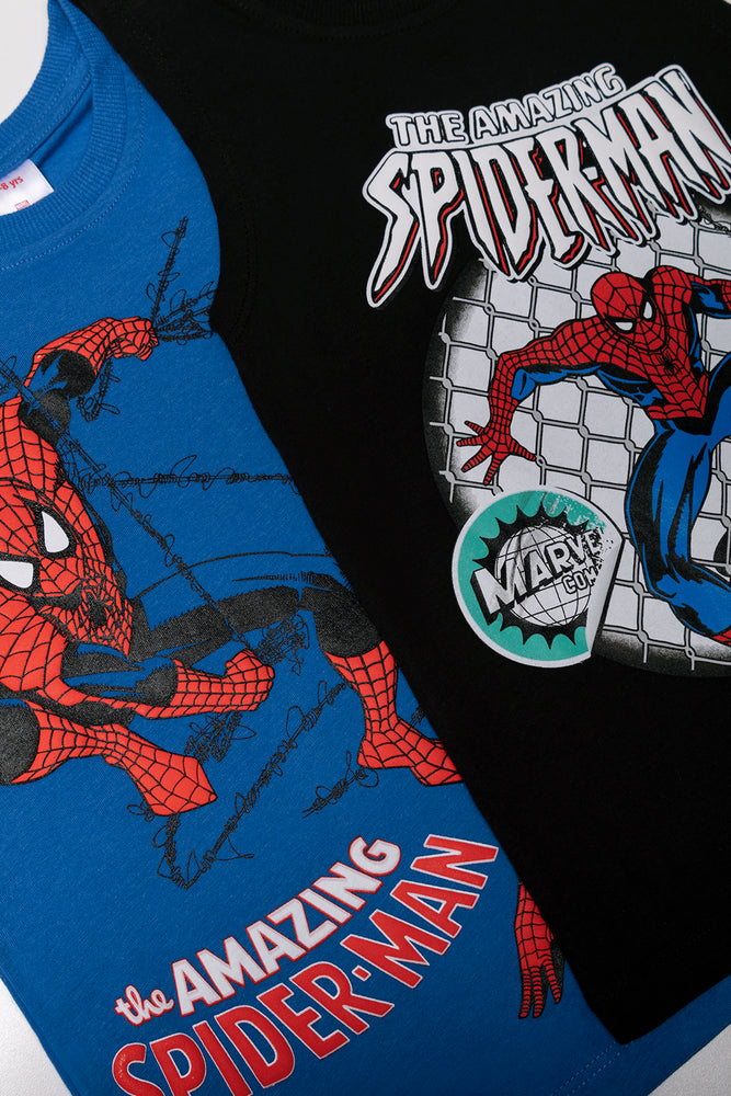 Spider-Man 2 Pack Sleeveless Vests Blue And Black