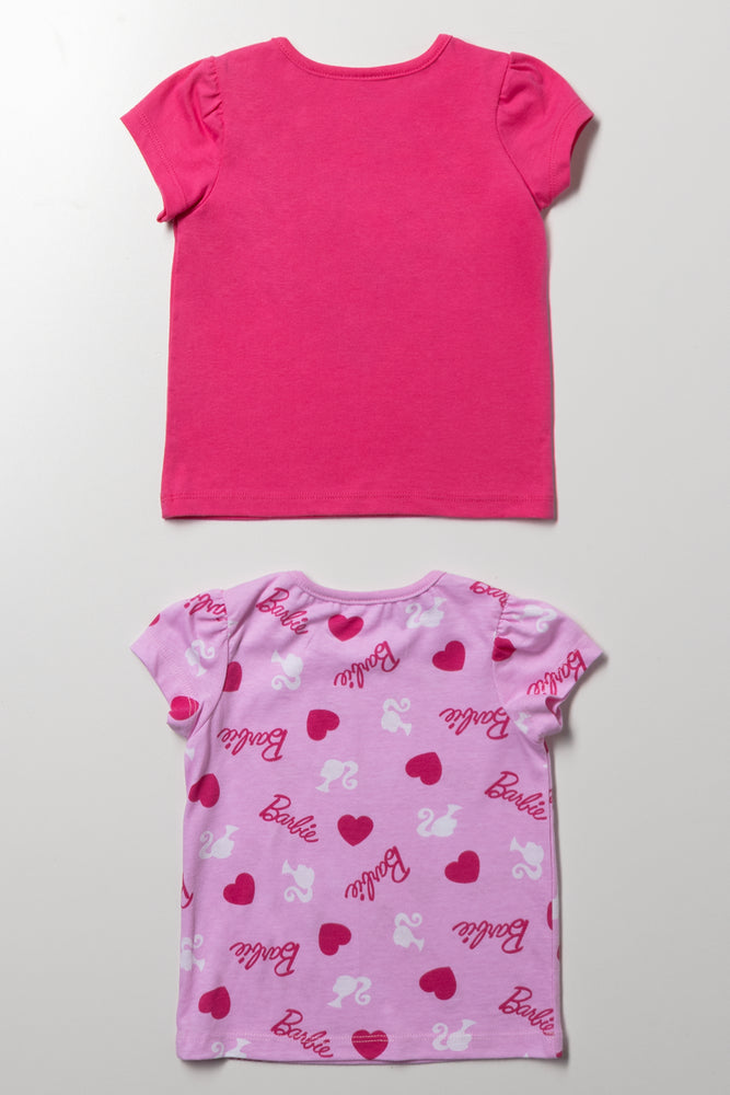 Barbie 2 Pack T-Shirts Pink (2)