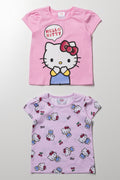 Hello Kitty 2 Pack T-Shirts Pink