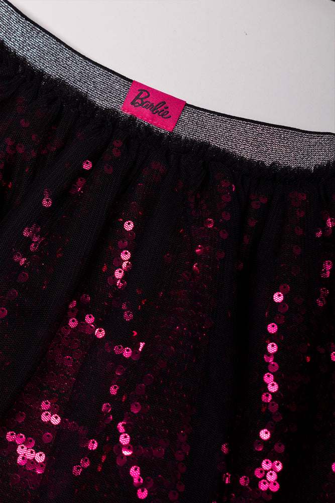 Barbie Sequin Bubble Skirt Set Black (2)