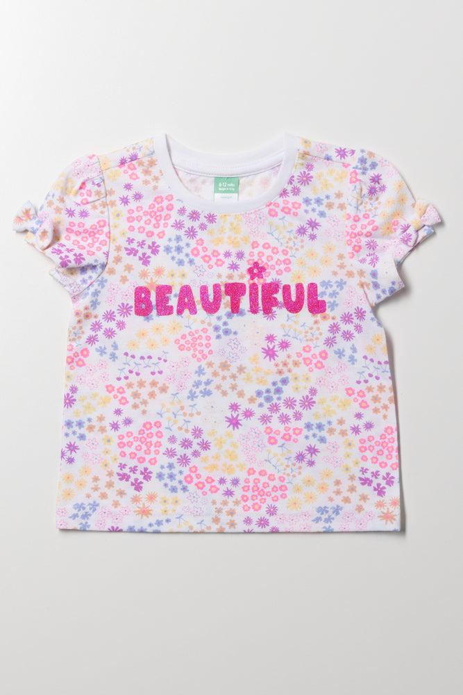 Beautiful Bow Short Sleeve T-Shirt Multi