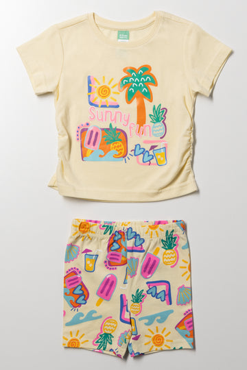 Cycle Short Set Yellow